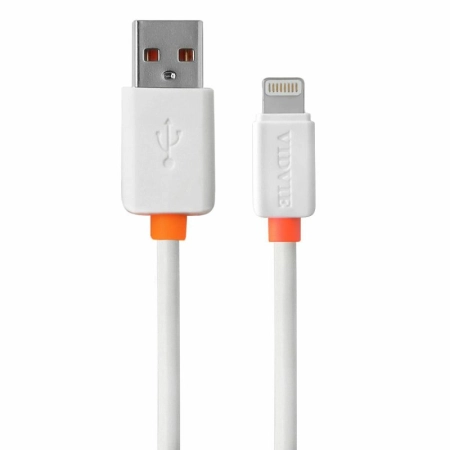 Ładowarka samochodowa 2xUSB 2.4A + kabel iPhone Lightning VIDVIE CC06 biała